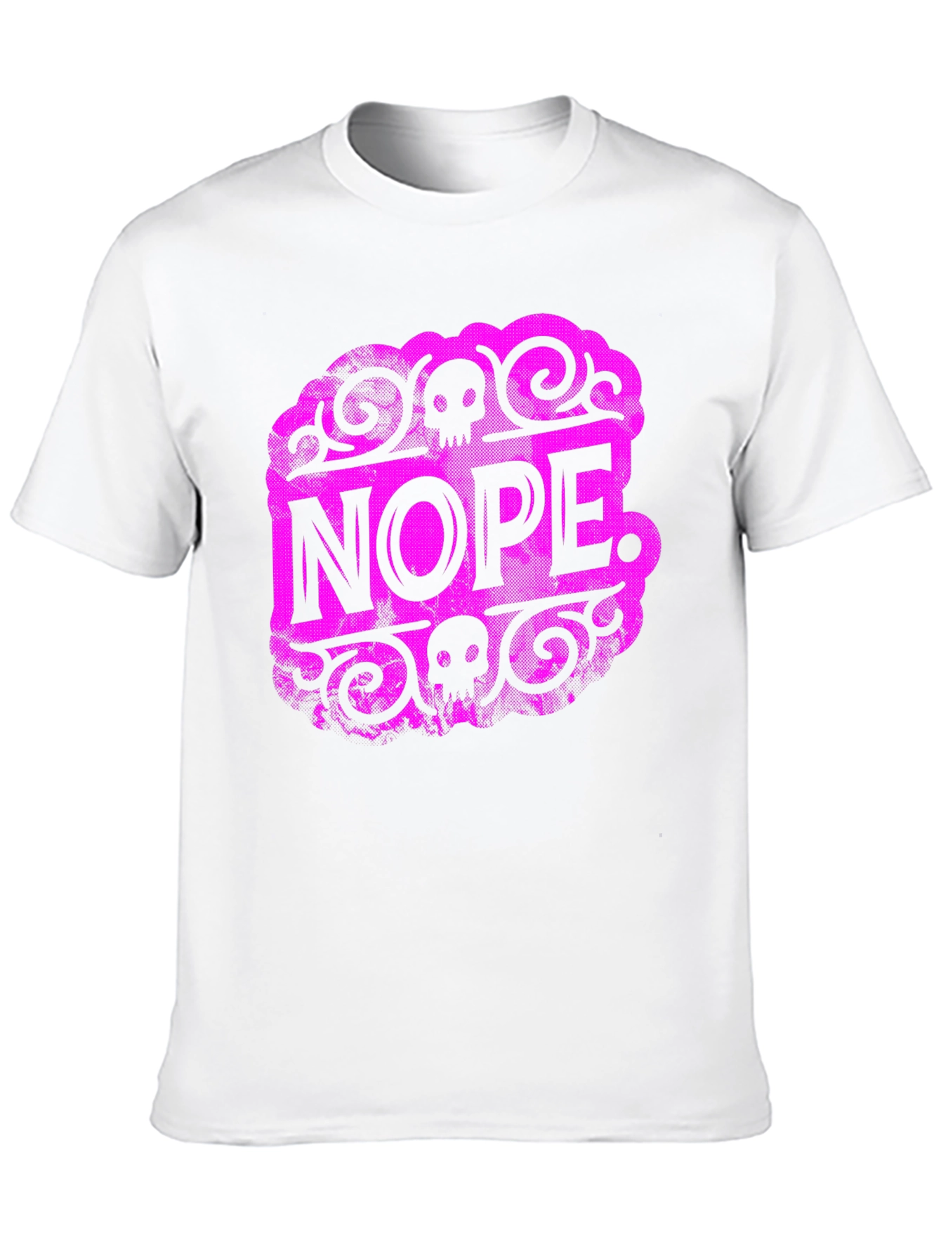 Nope Skull Graphic T-Shirt - Black