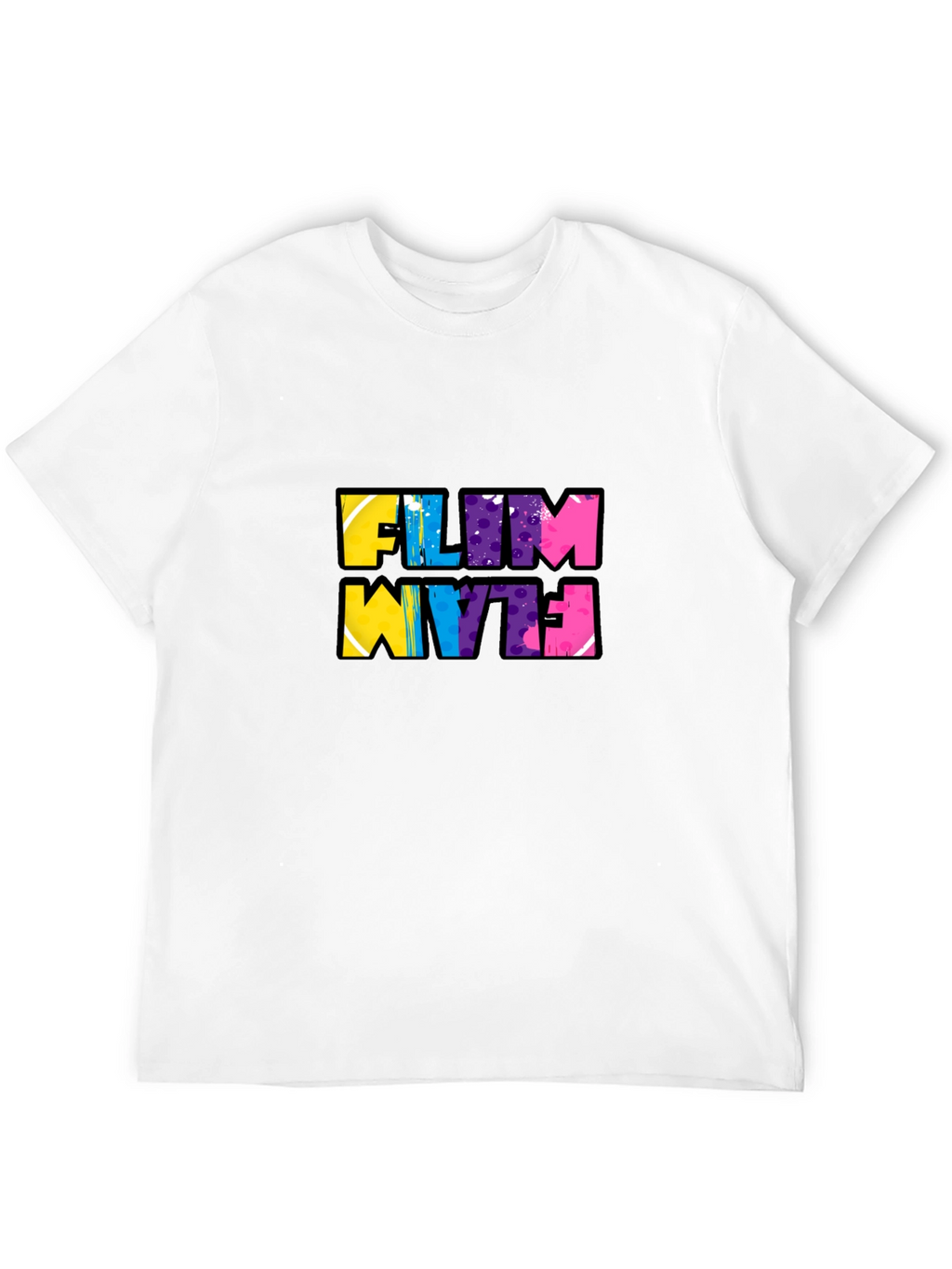Funky Flim Flam Graphic Tee - Black Cotton T-Shirt