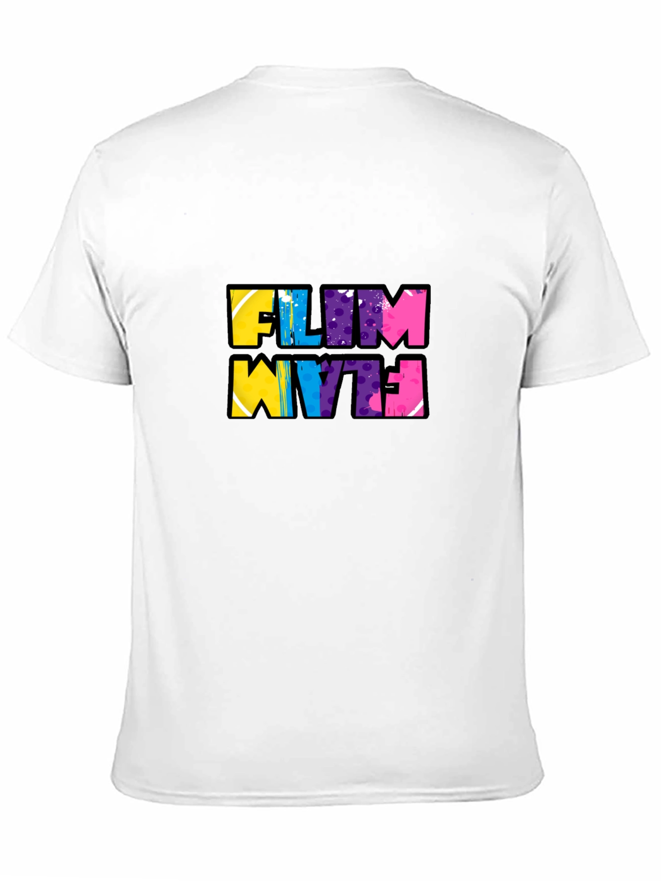 Funky Flim Flam Graphic Tee - Black Cotton T-Shirt