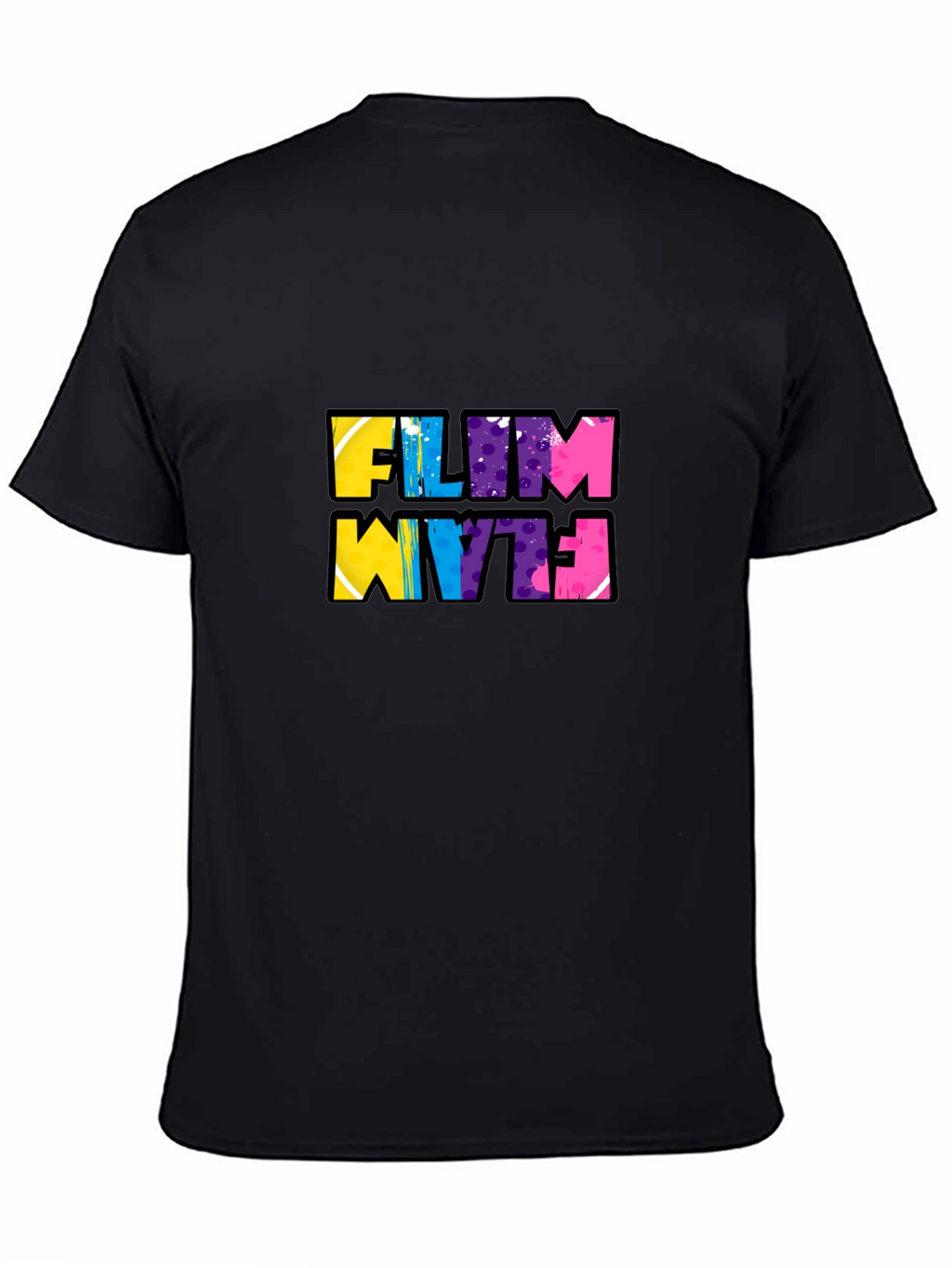 Funky Flim Flam Graphic Tee - Black Cotton T-Shirt