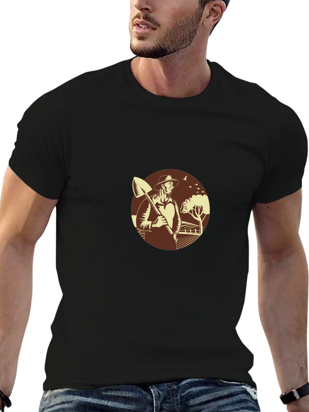 Farmer Graphic Tee - Black