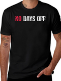 No Days Off Graphic Tee - Black
