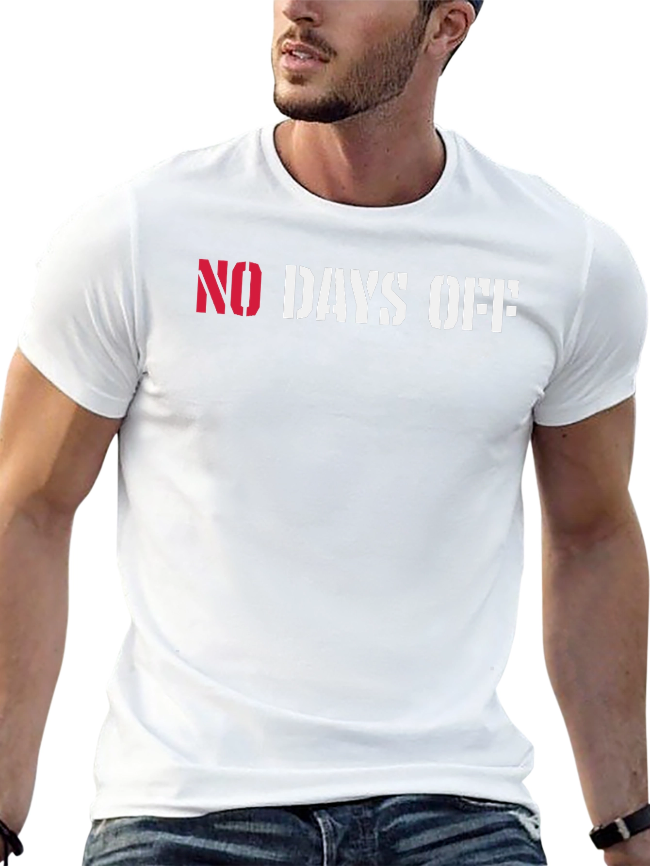 No Days Off Graphic Tee - Black