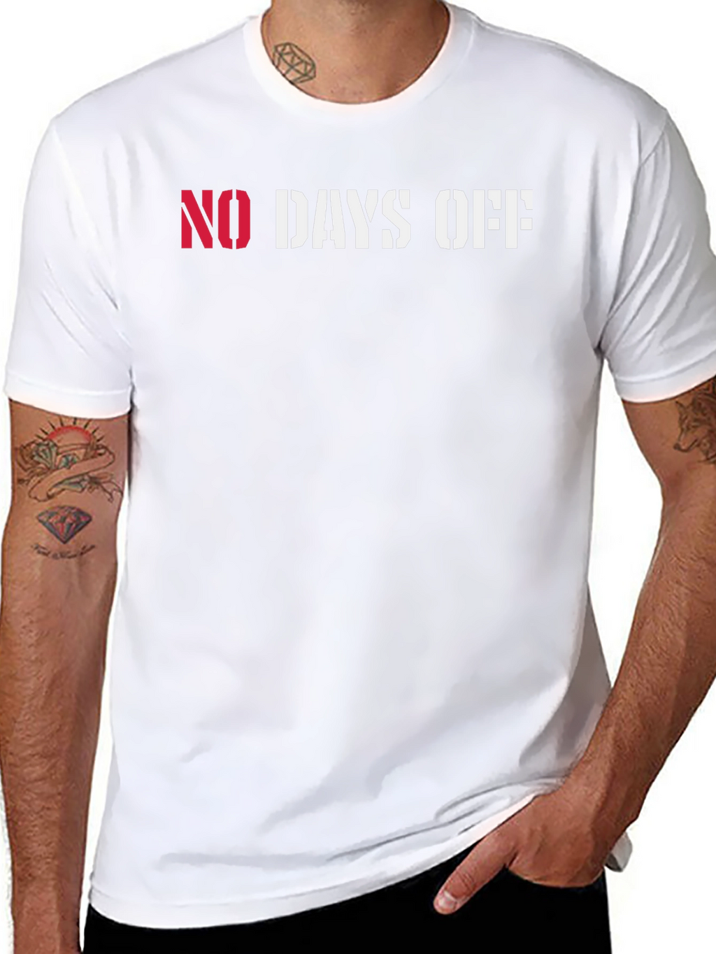 No Days Off Graphic Tee - Black