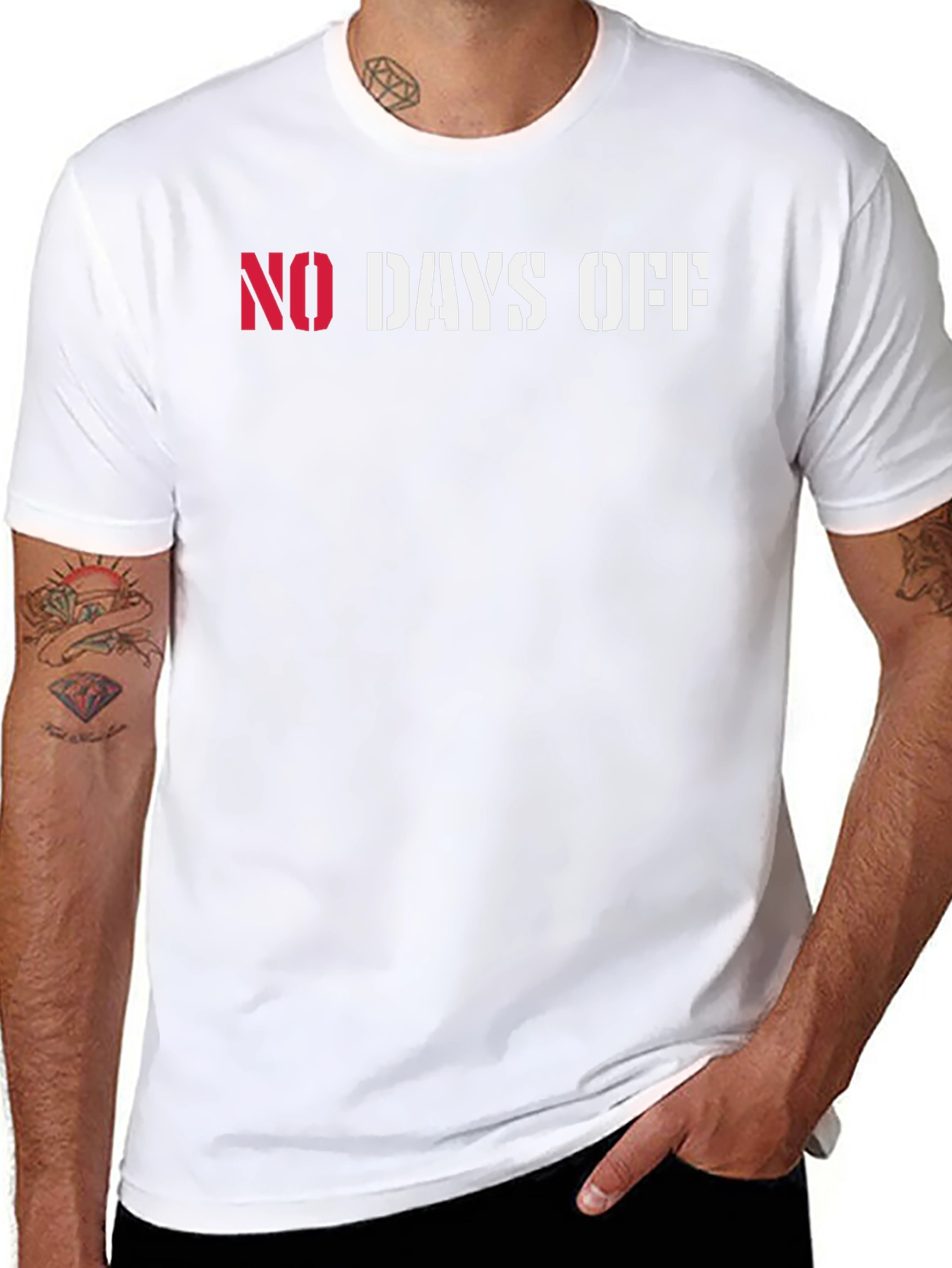 No Days Off Graphic Tee - Black