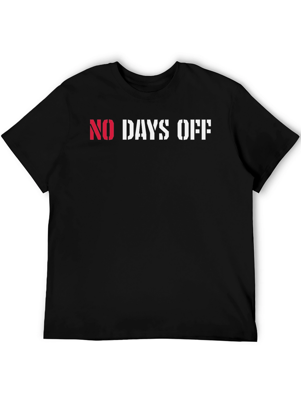 No Days Off Graphic Tee - Black