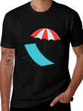 Relaxed Beach Scene Graphic Tee