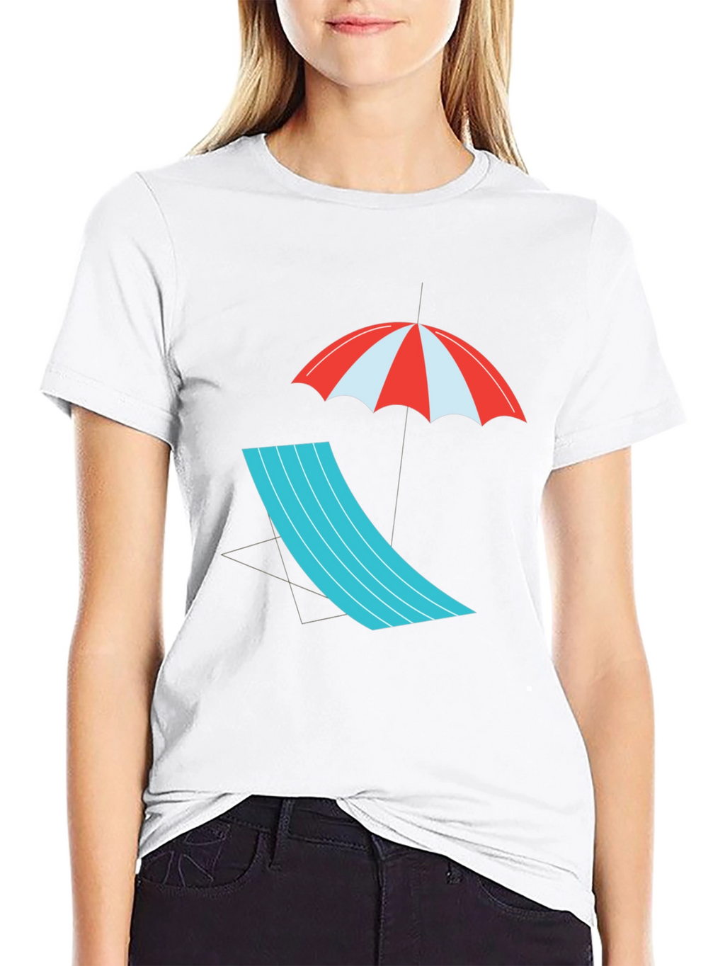 Relaxed Beach Scene Graphic Tee