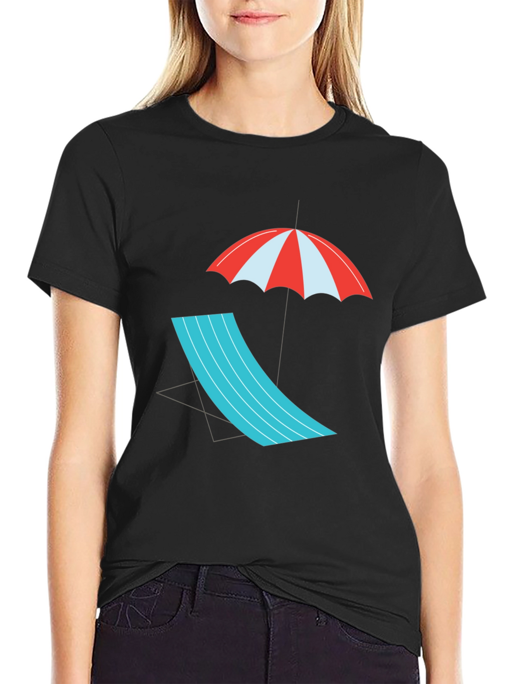 Relaxed Beach Scene Graphic Tee
