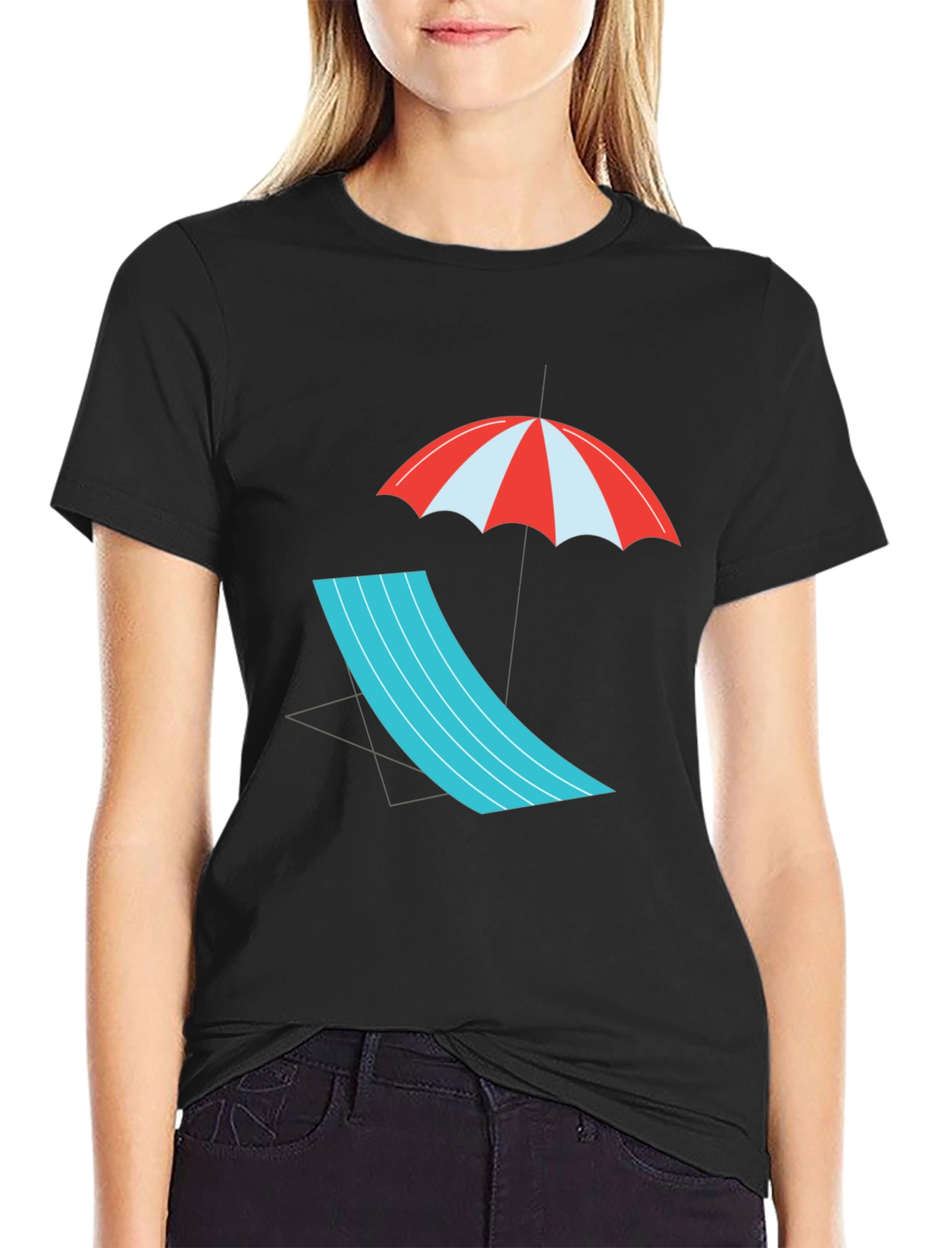 Relaxed Beach Scene Graphic Tee