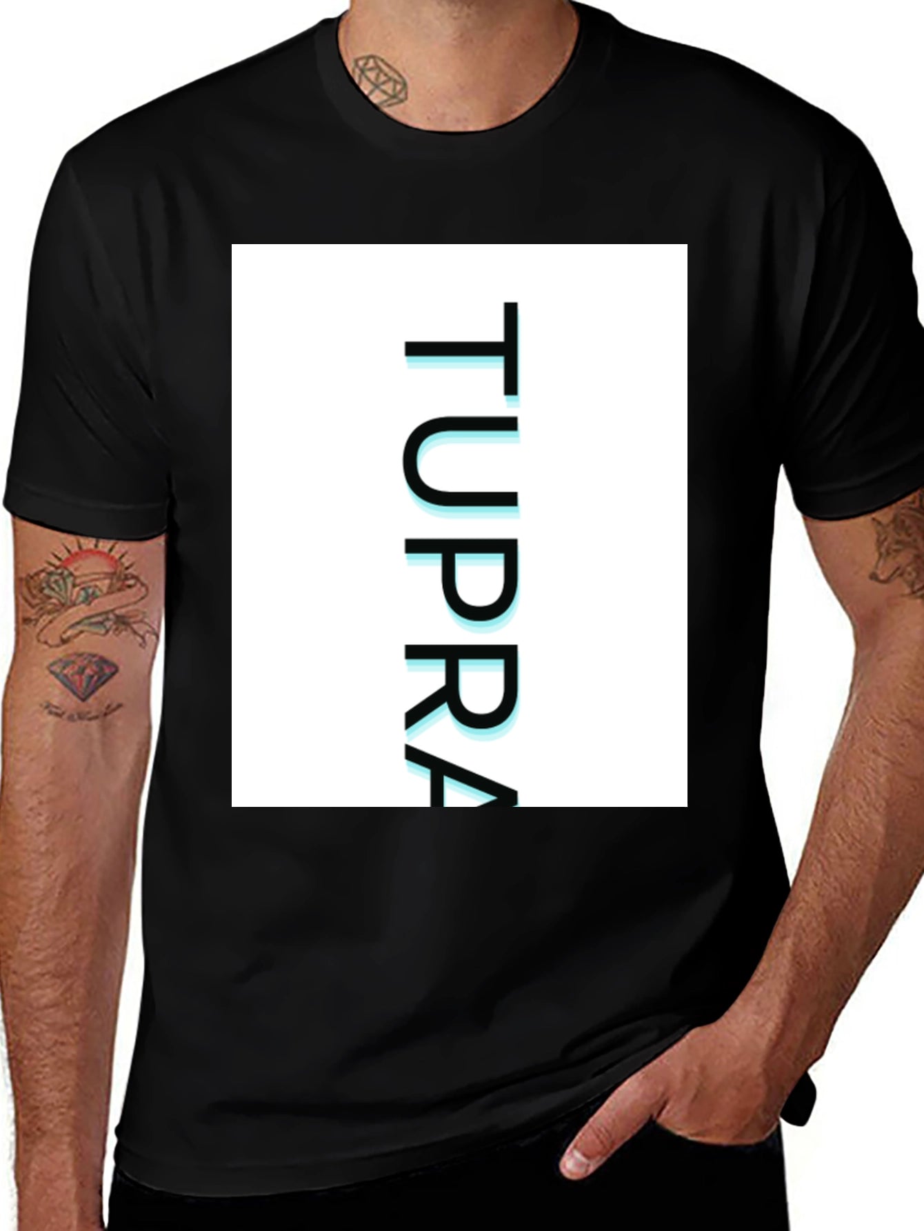 TUPPRA Graphic Tee - Modern Casual Black T-Shirt