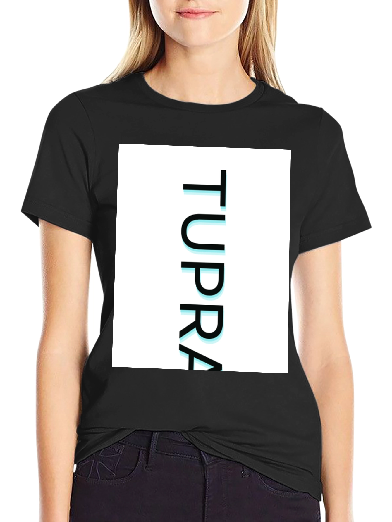 TUPPRA Graphic Tee - Modern Casual Black T-Shirt