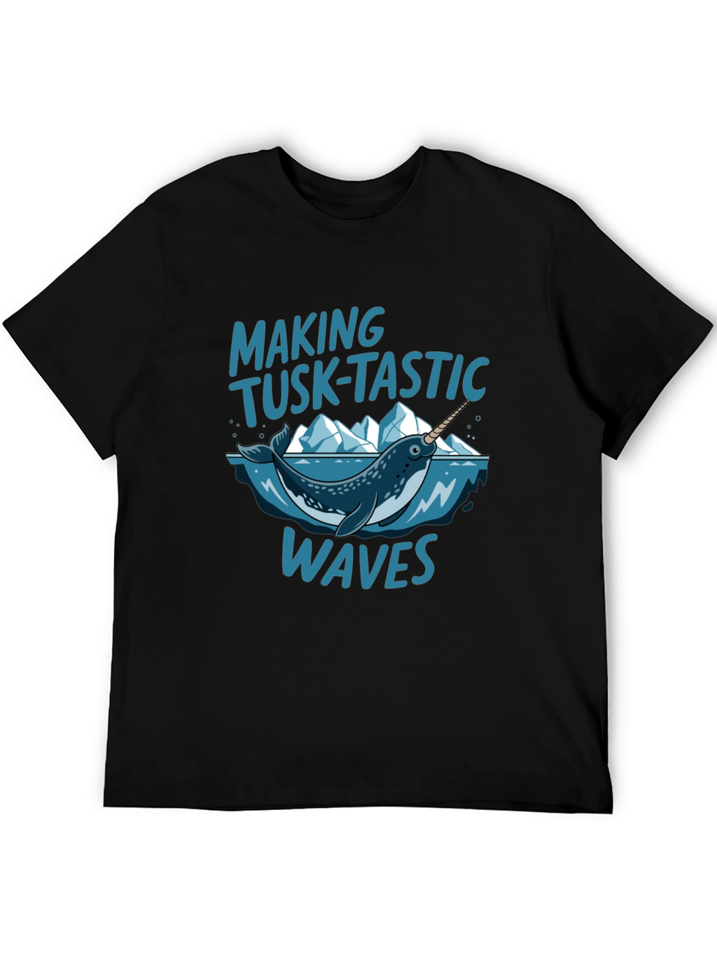 Tusk-Tastic Waves Black Graphic Tee