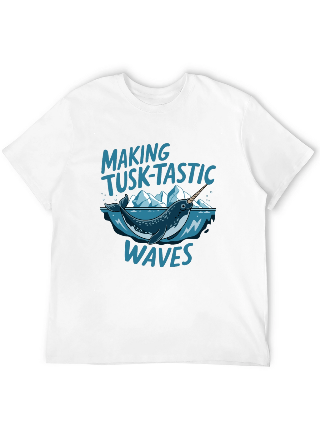 Tusk-Tastic Waves Black Graphic Tee