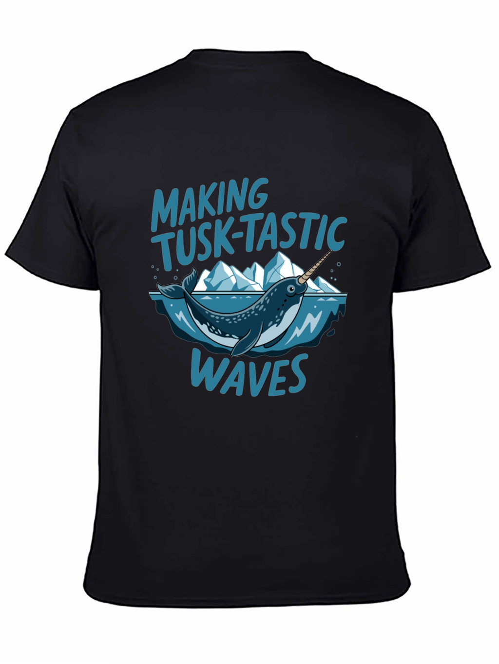 Tusk-Tastic Waves Black Graphic Tee