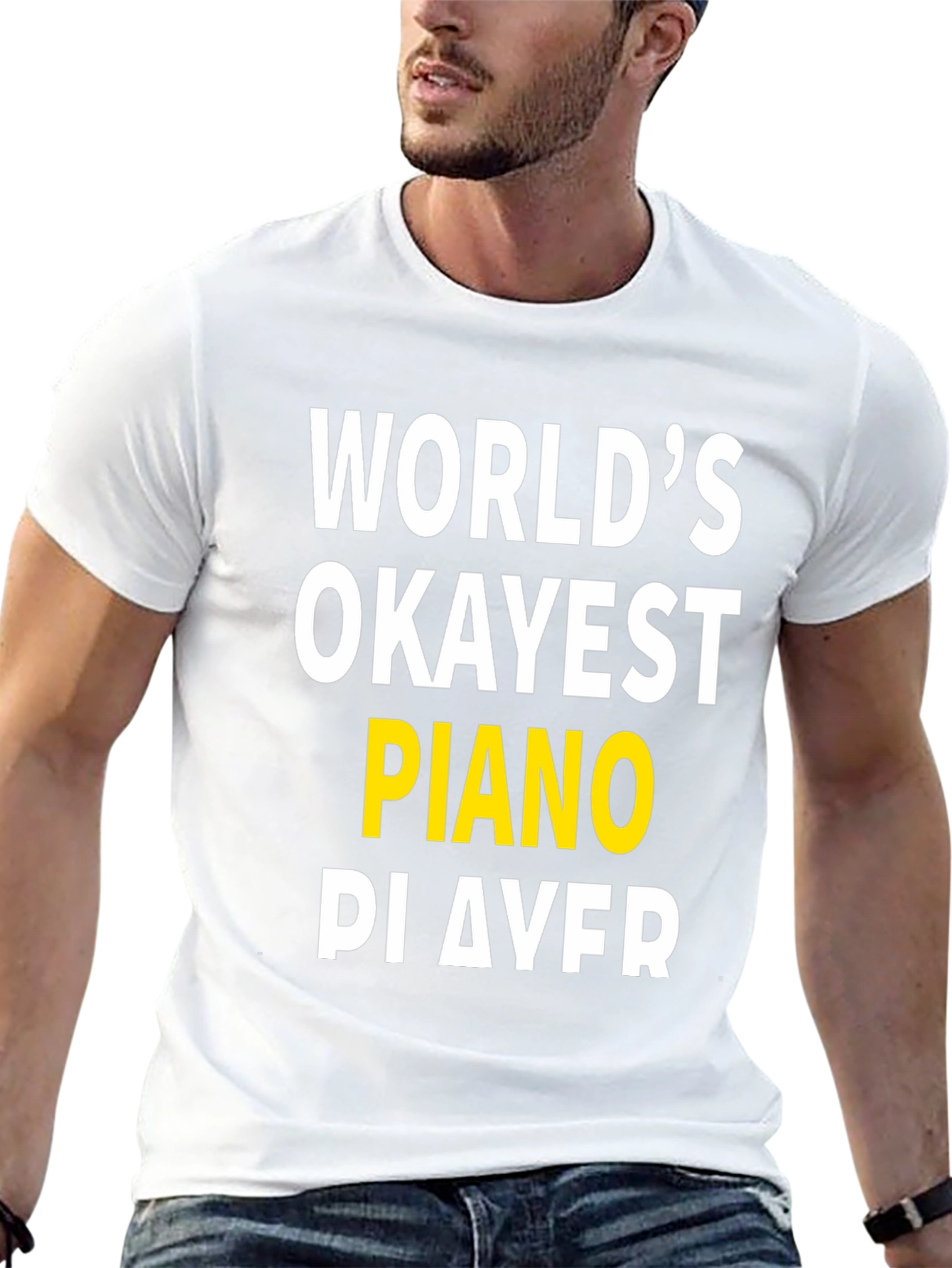 Worlds Okayest Piano Player Graphic T-Shirt