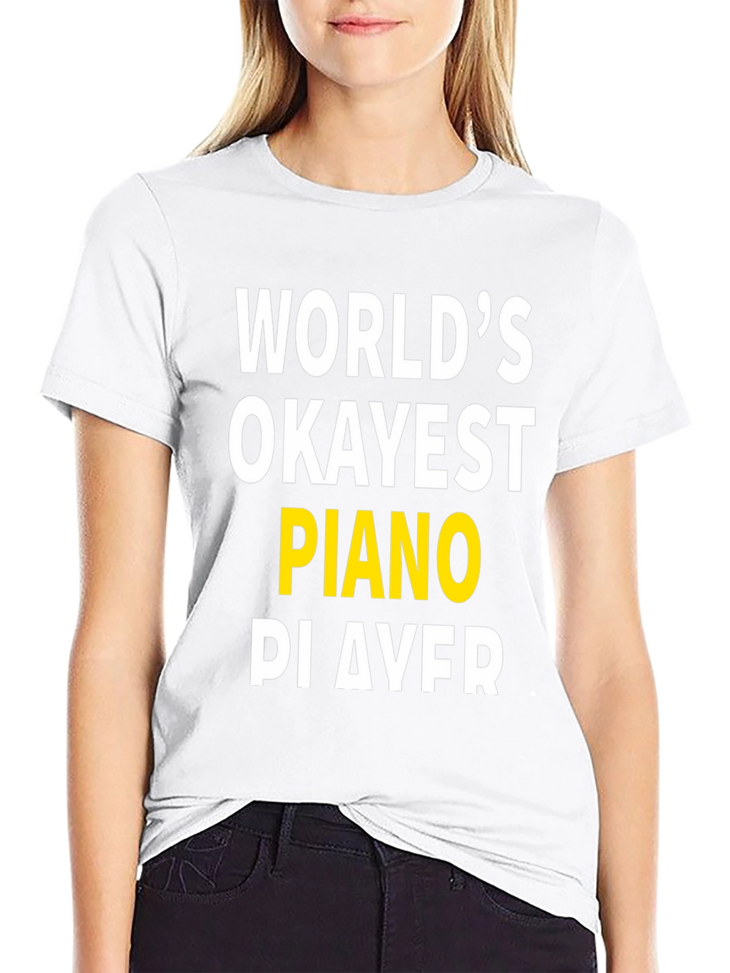 Worlds Okayest Piano Player Graphic T-Shirt