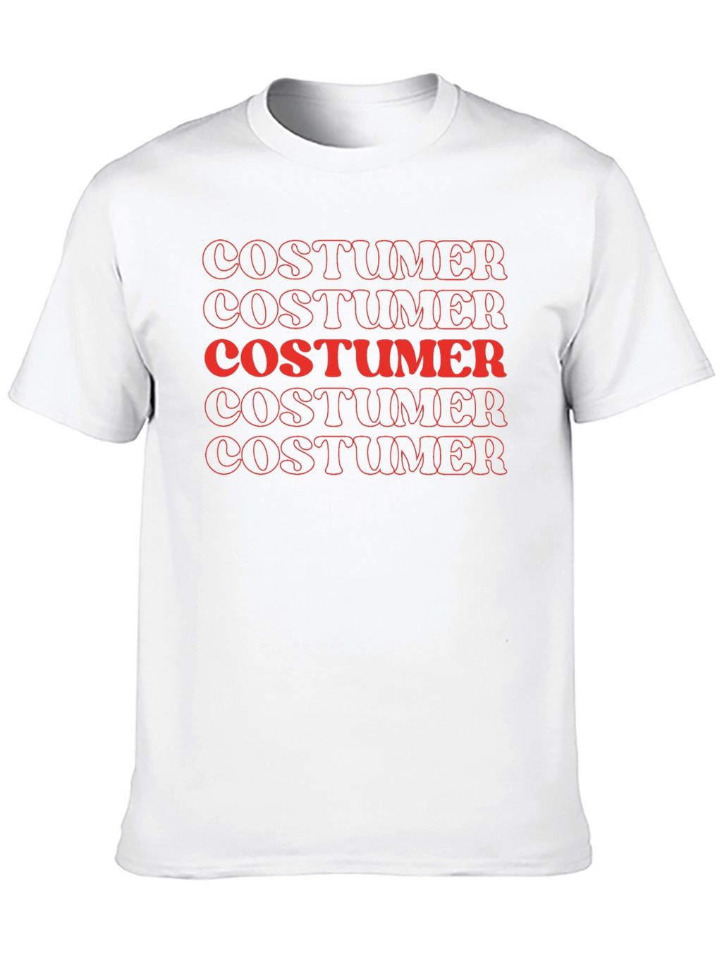Costumer Retro Red Graphic Tee