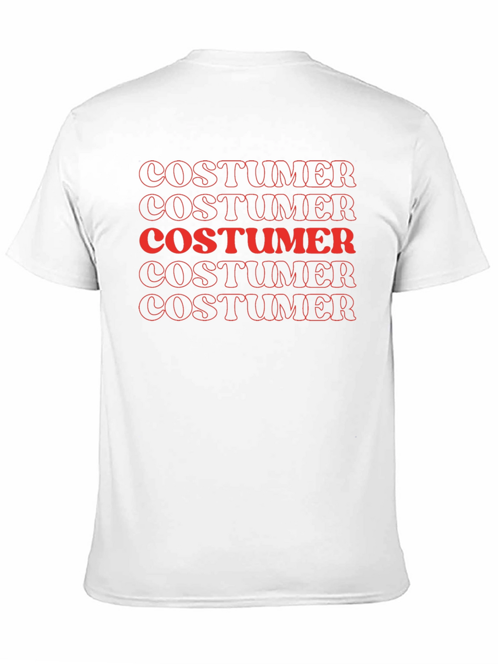 Costumer Retro Red Graphic Tee