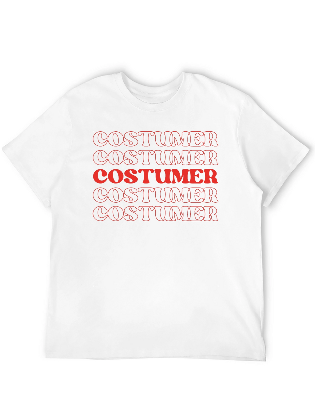 Costumer Retro Red Graphic Tee