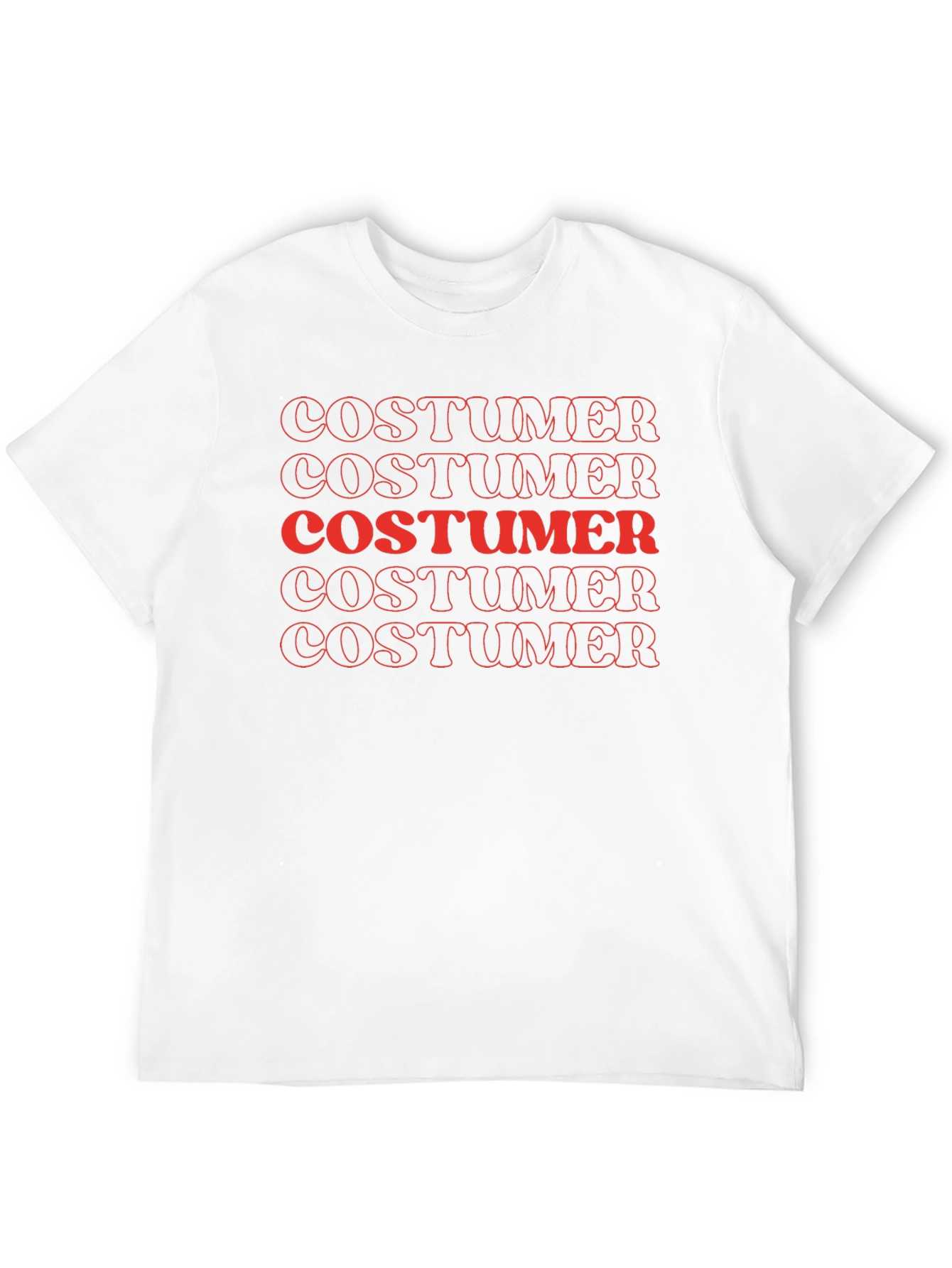 Costumer Retro Red Graphic Tee