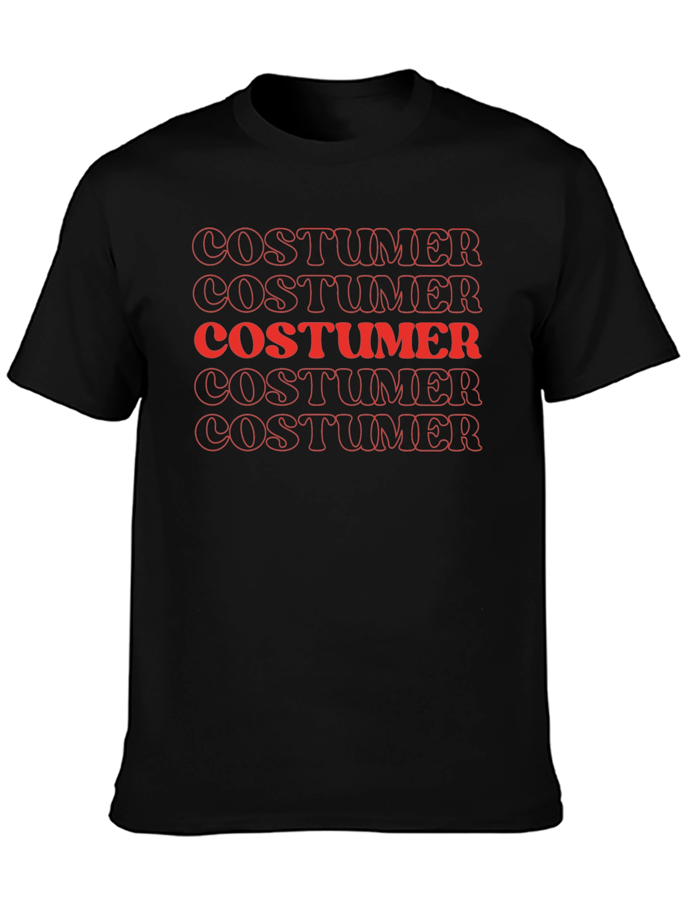 Costumer Retro Red Graphic Tee