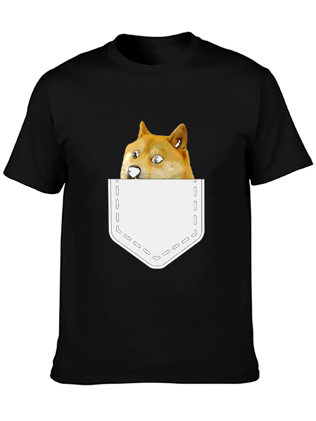 Doge Meme Pocket T-Shirt - Funny Doge Tee