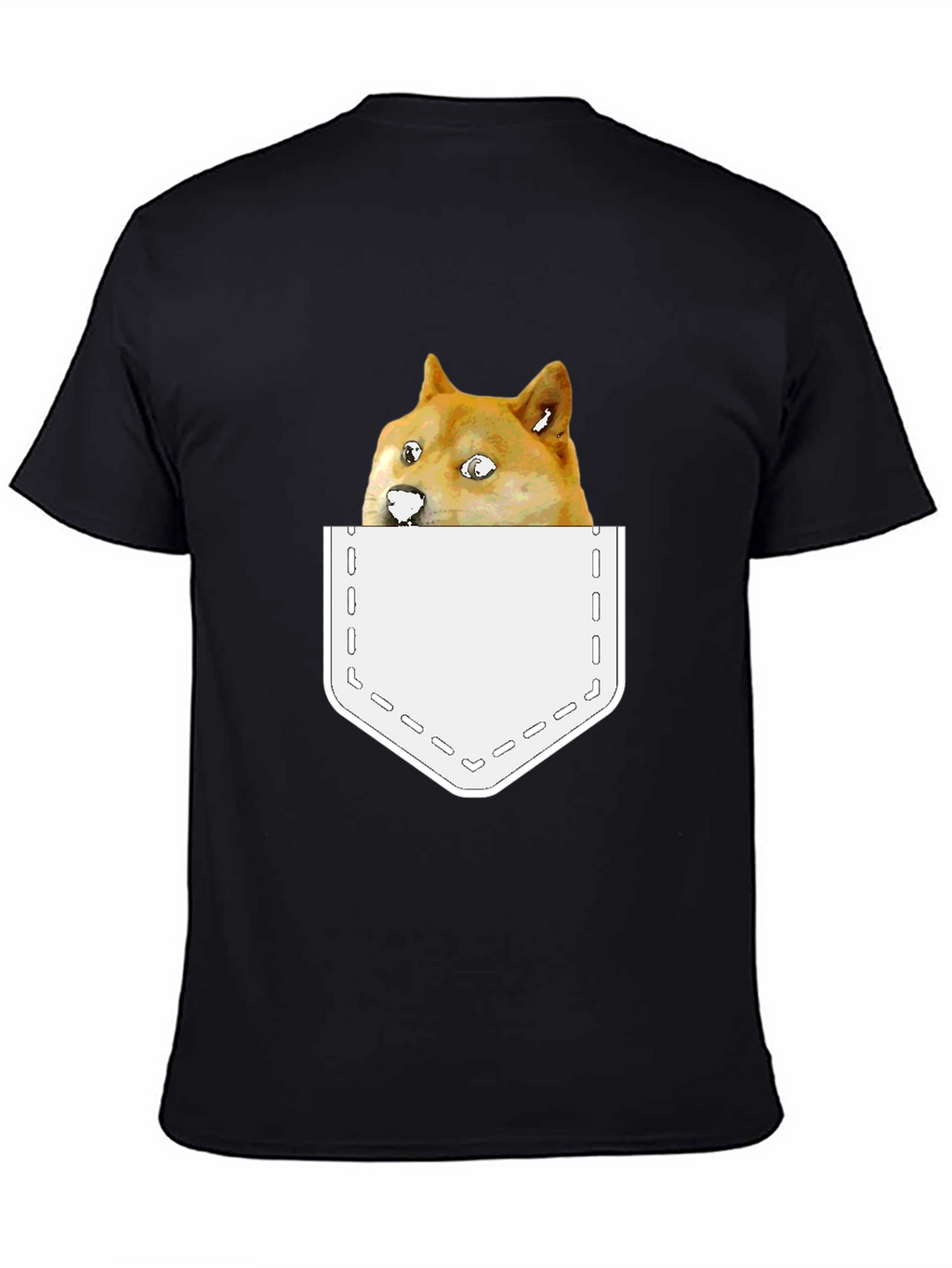 Doge Meme Pocket T-Shirt - Funny Doge Tee