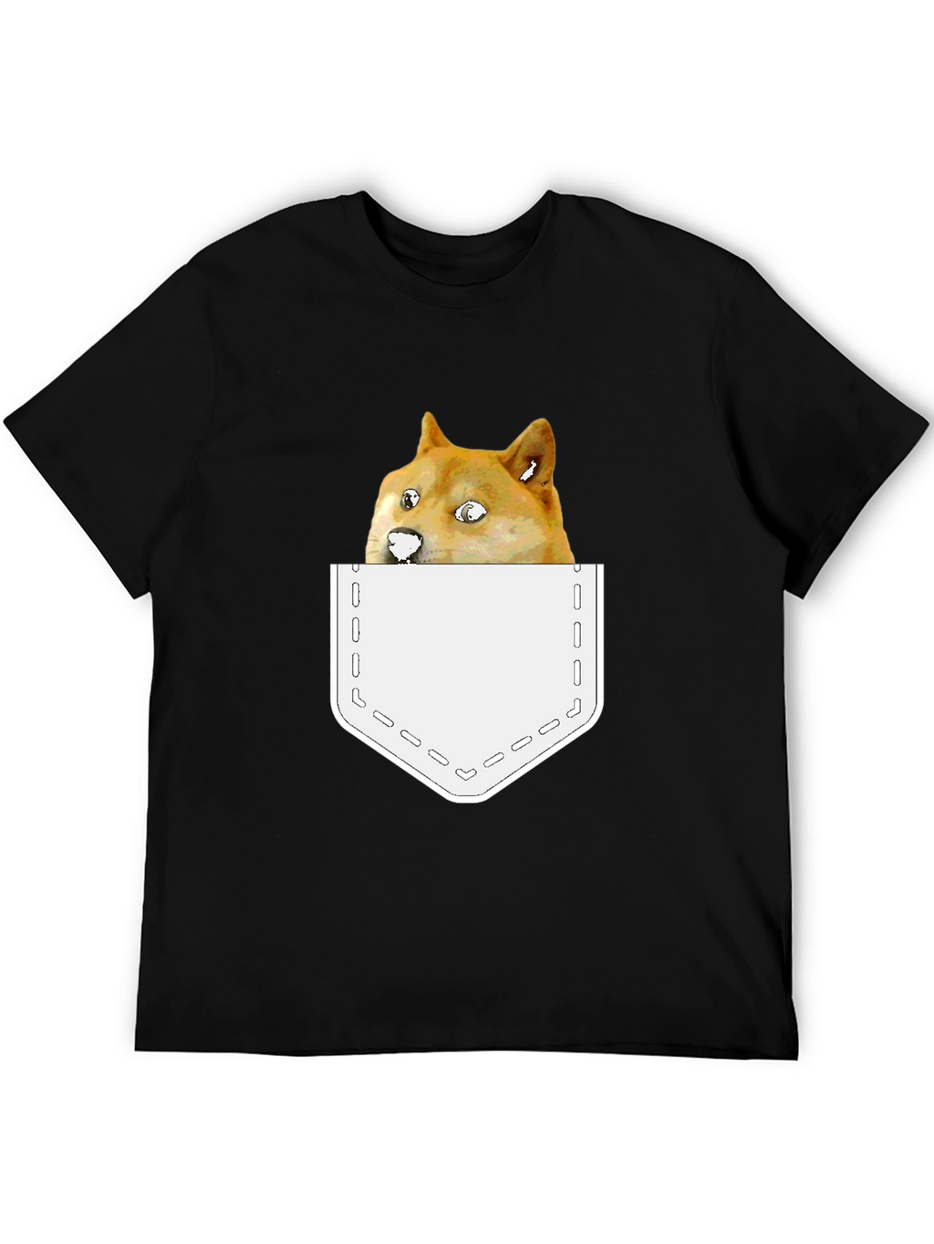Doge Meme Pocket T-Shirt - Funny Doge Tee