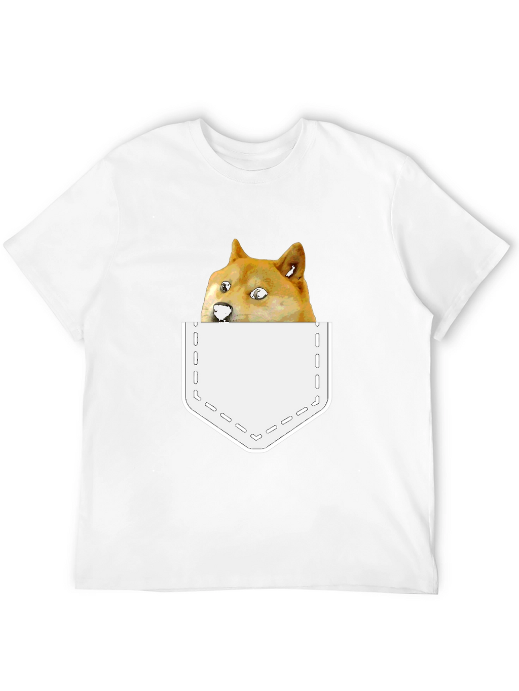 Doge Meme Pocket T-Shirt - Funny Doge Tee