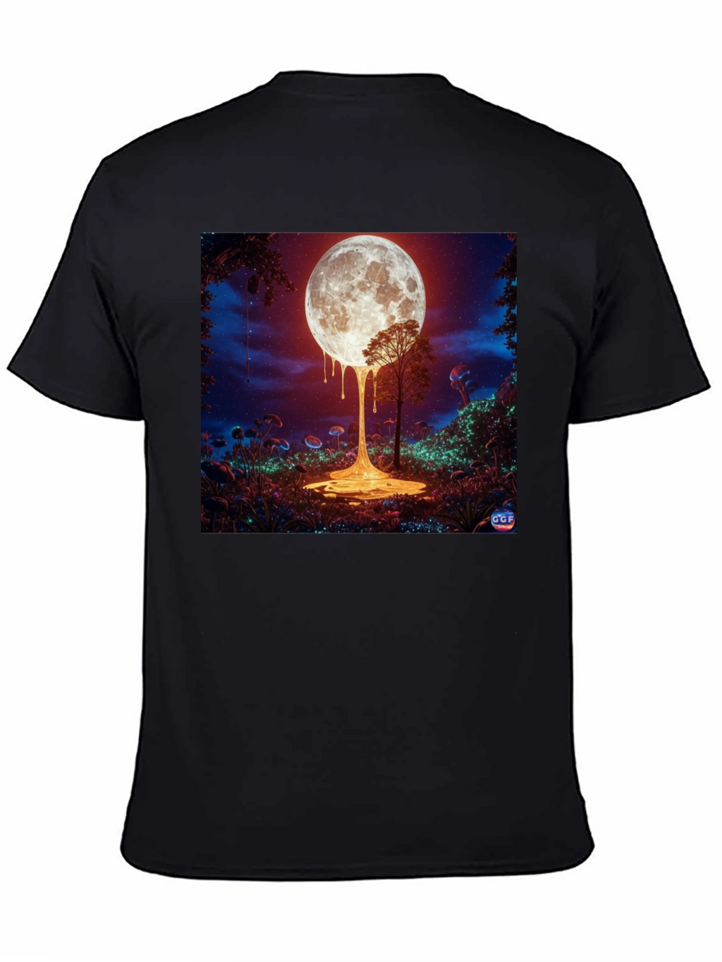 Melting Moon Graphic Tee - Unique Design