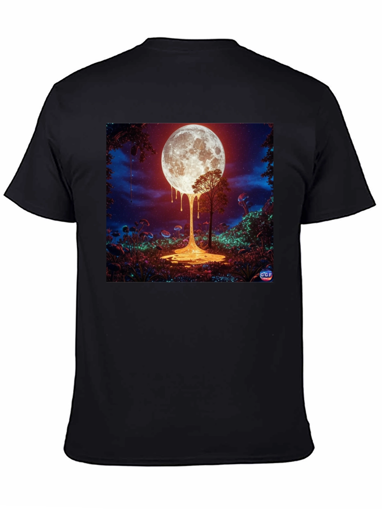 Melting Moon Graphic Tee - Unique Design
