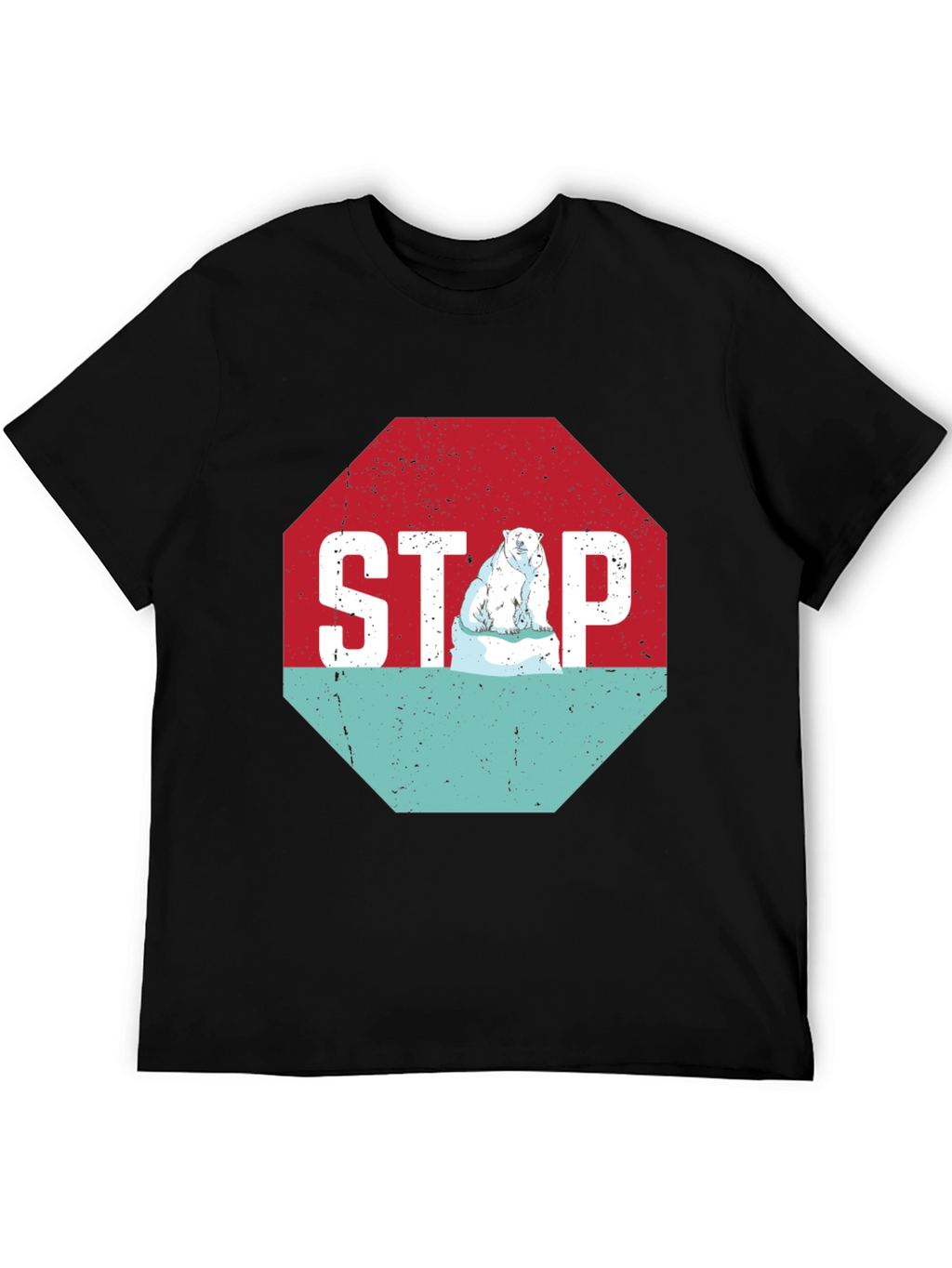 Stop Climate Change Polar Bear Graphic Tee