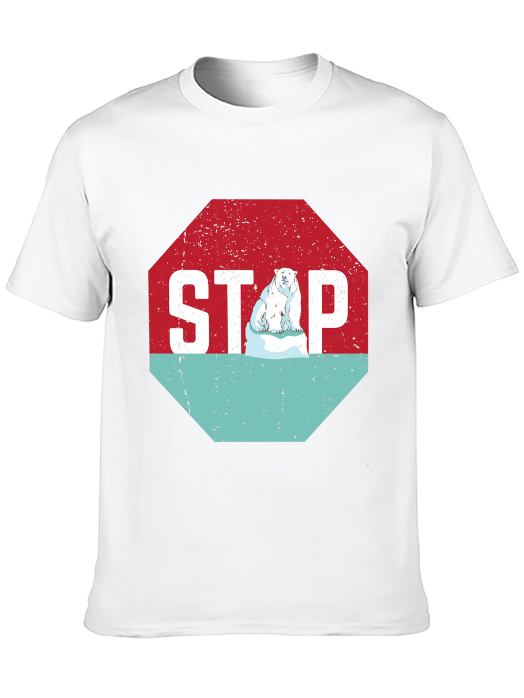 Stop Climate Change Polar Bear Graphic Tee