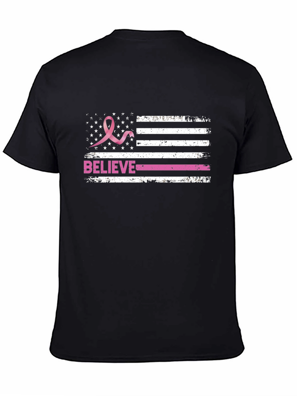 Breast Cancer Awareness Flag T-Shirt
