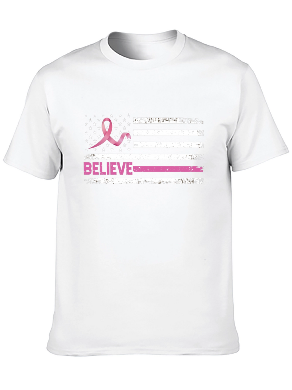 Breast Cancer Awareness Flag T-Shirt