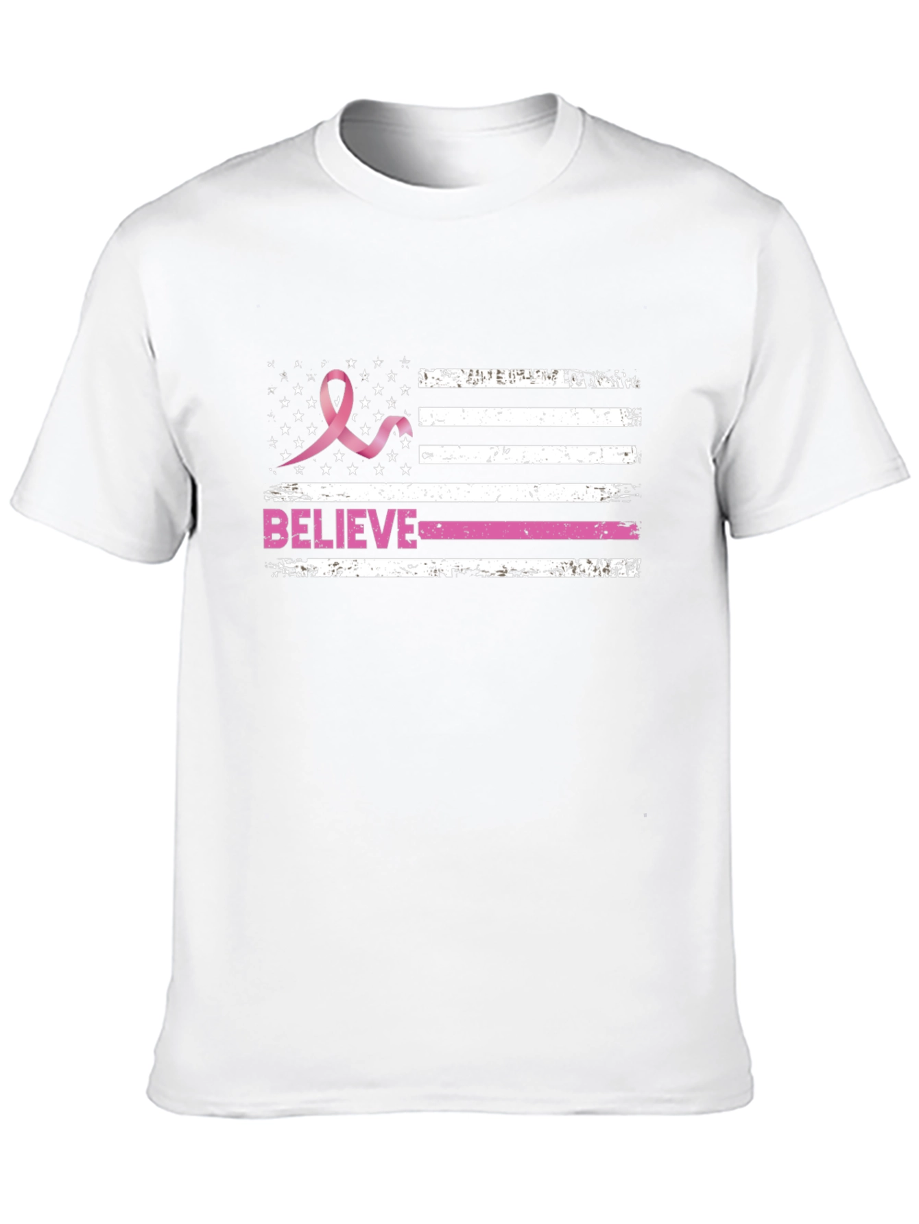 Breast Cancer Awareness Flag T-Shirt