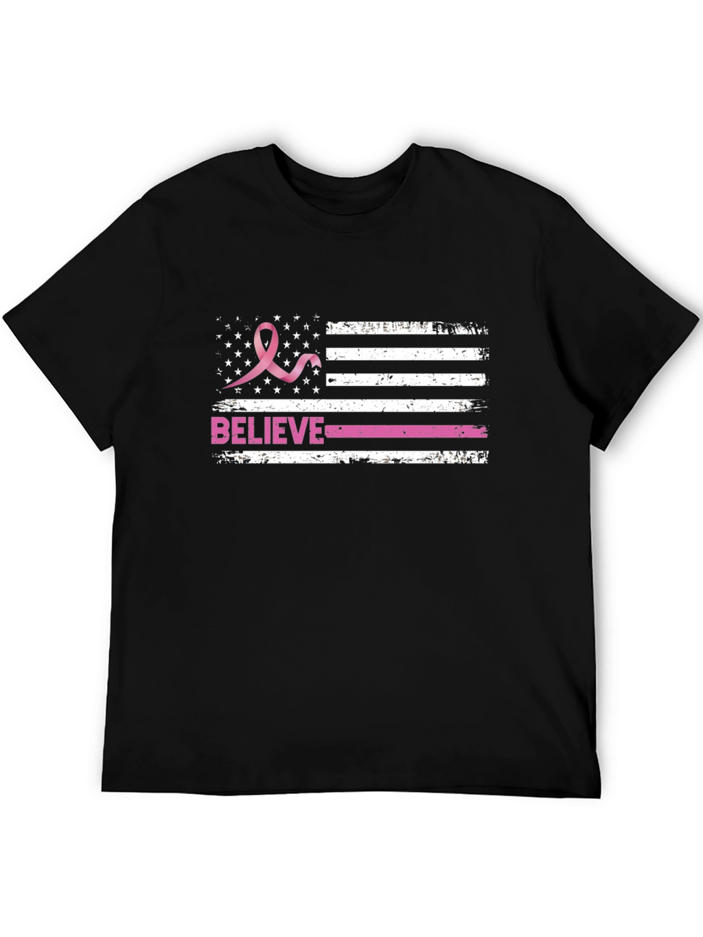 Breast Cancer Awareness Flag T-Shirt