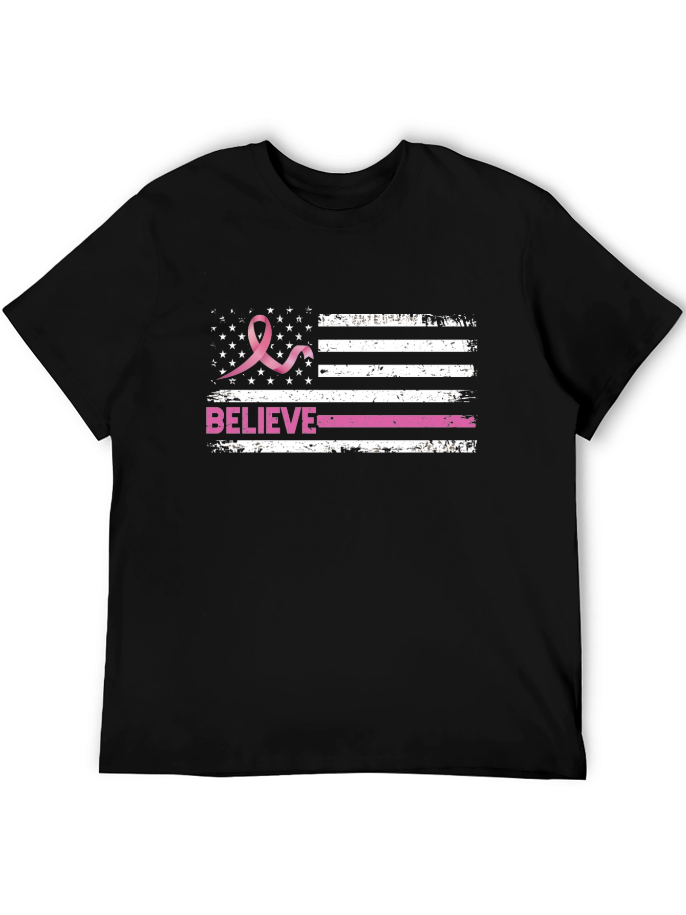 Breast Cancer Awareness Flag T-Shirt