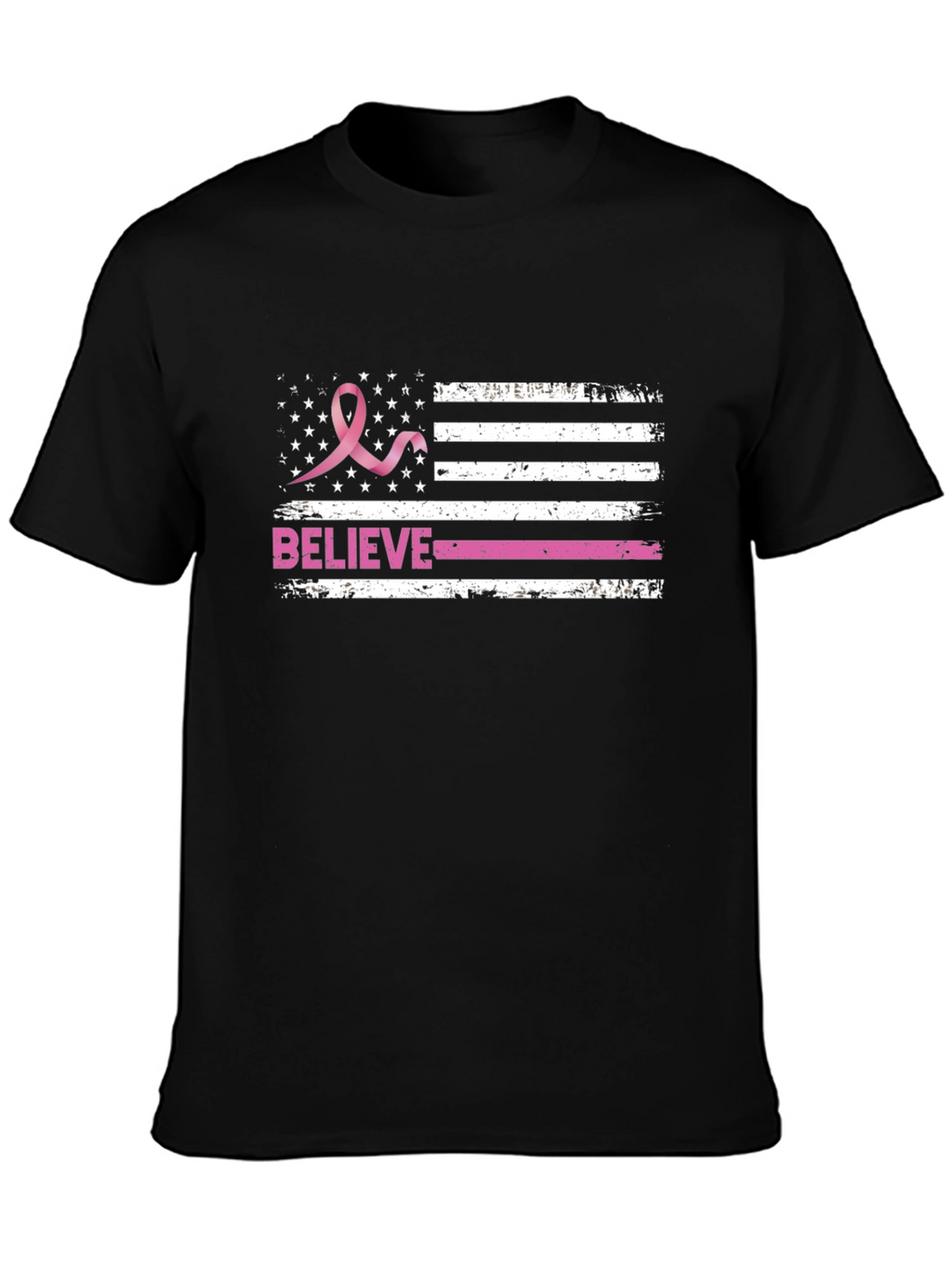 Breast Cancer Awareness Flag T-Shirt