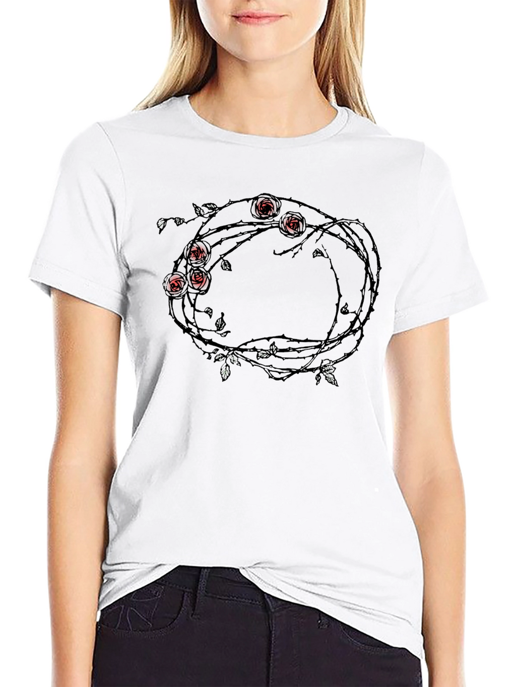 Rose Vine Graphic T-Shirt