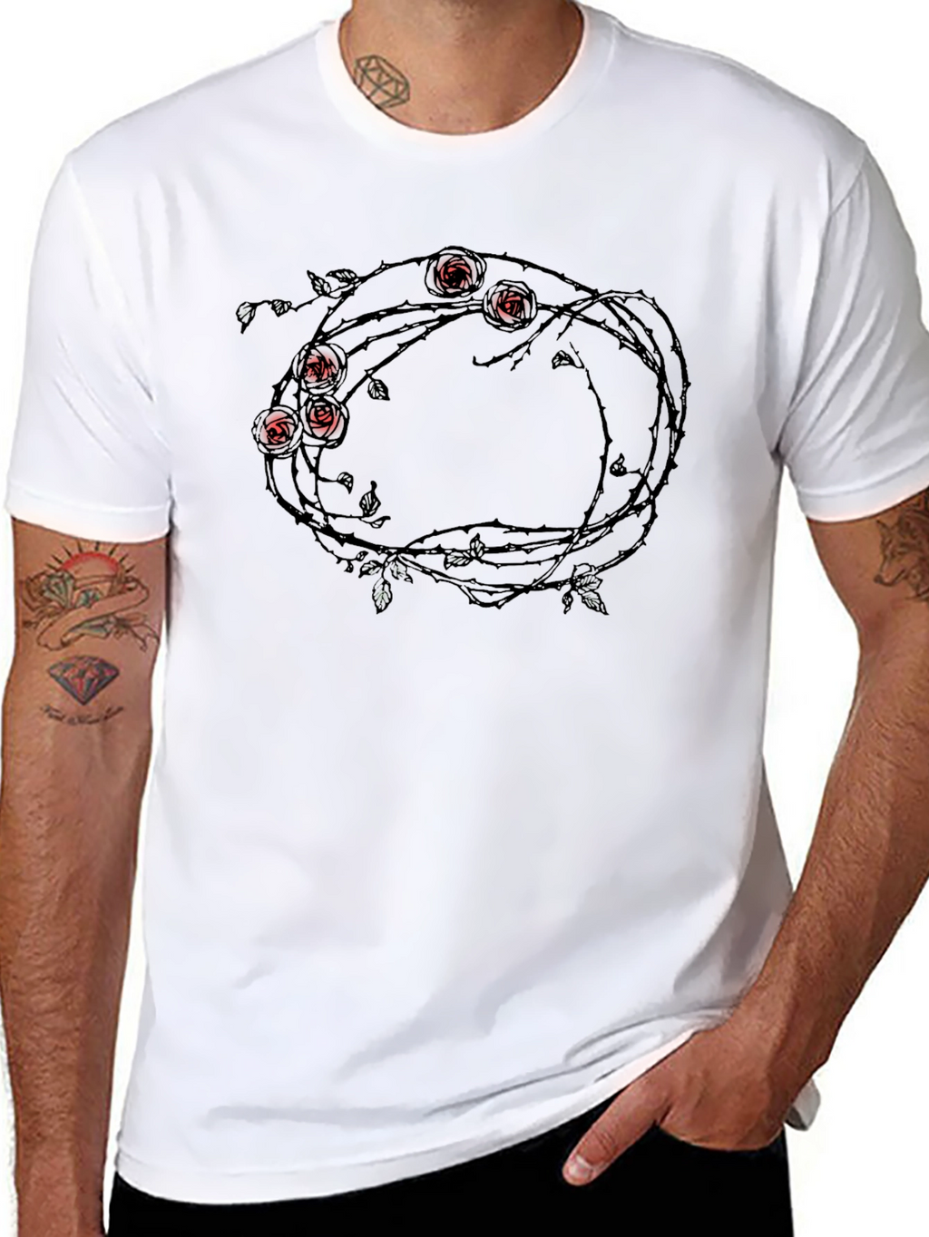 Rose Vine Graphic T-Shirt