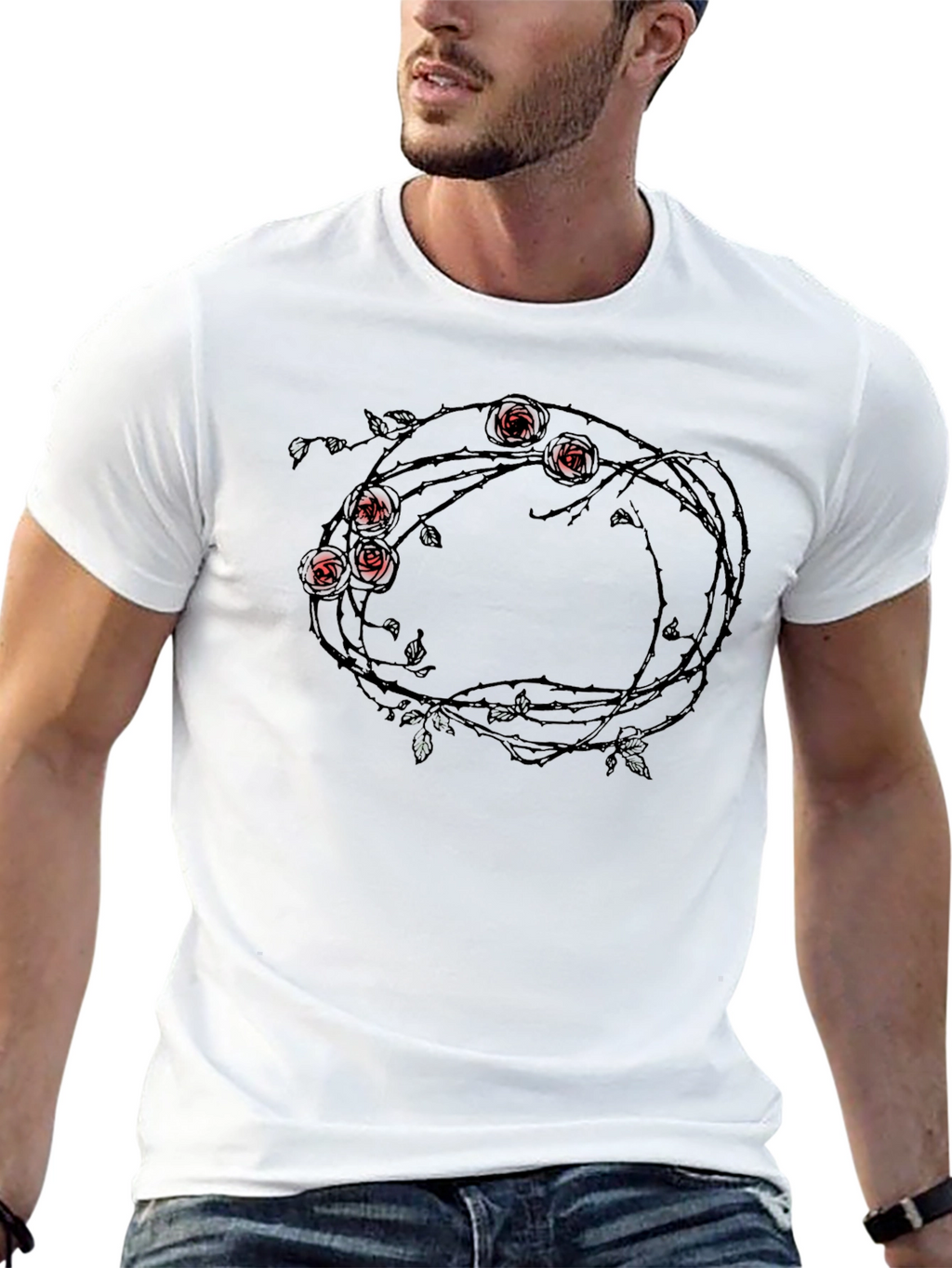 Rose Vine Graphic T-Shirt