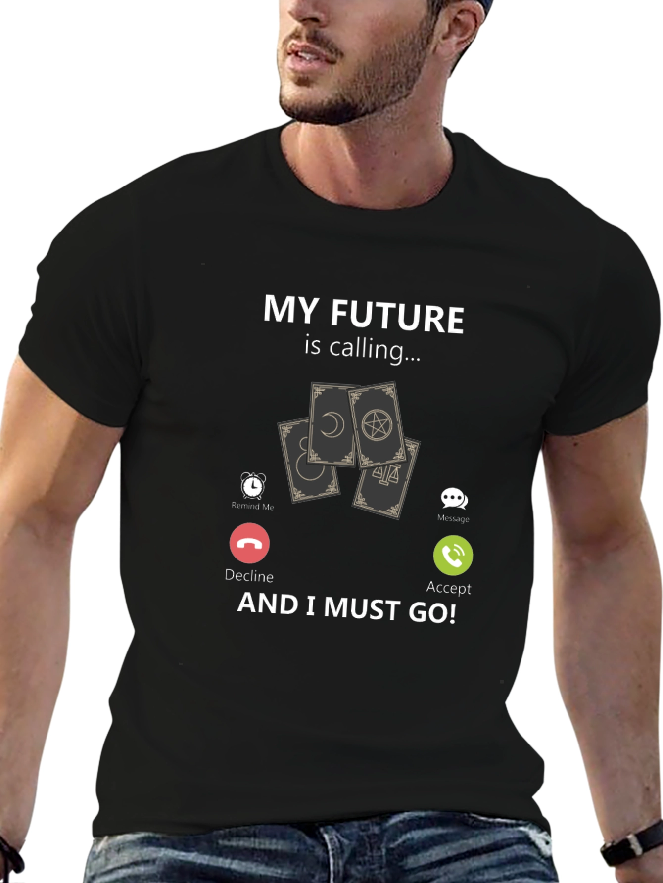 Future Calling T-Shirt: Tarot Card Graphic Tee