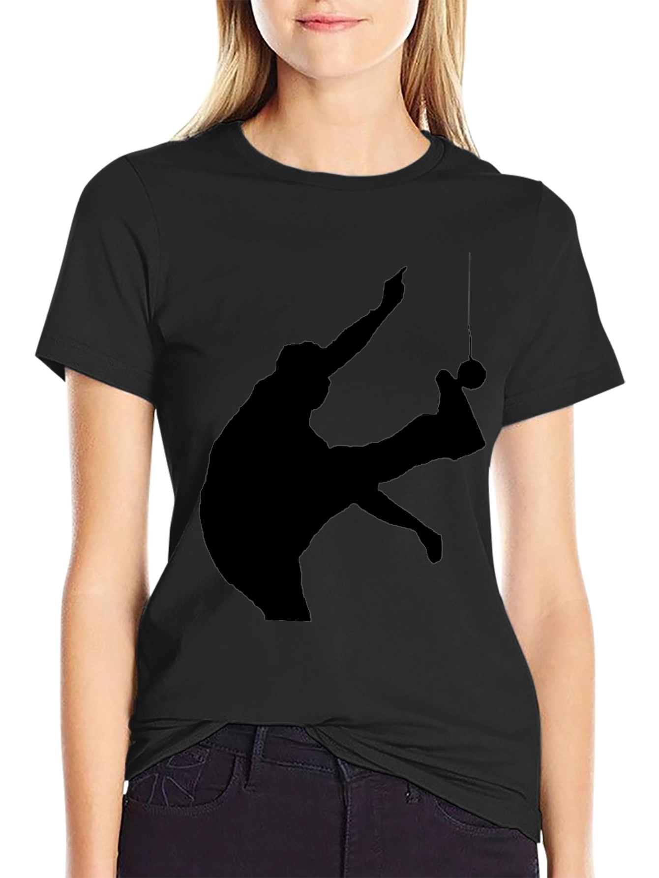 Retro Silhouette Graphic T-Shirt - Black