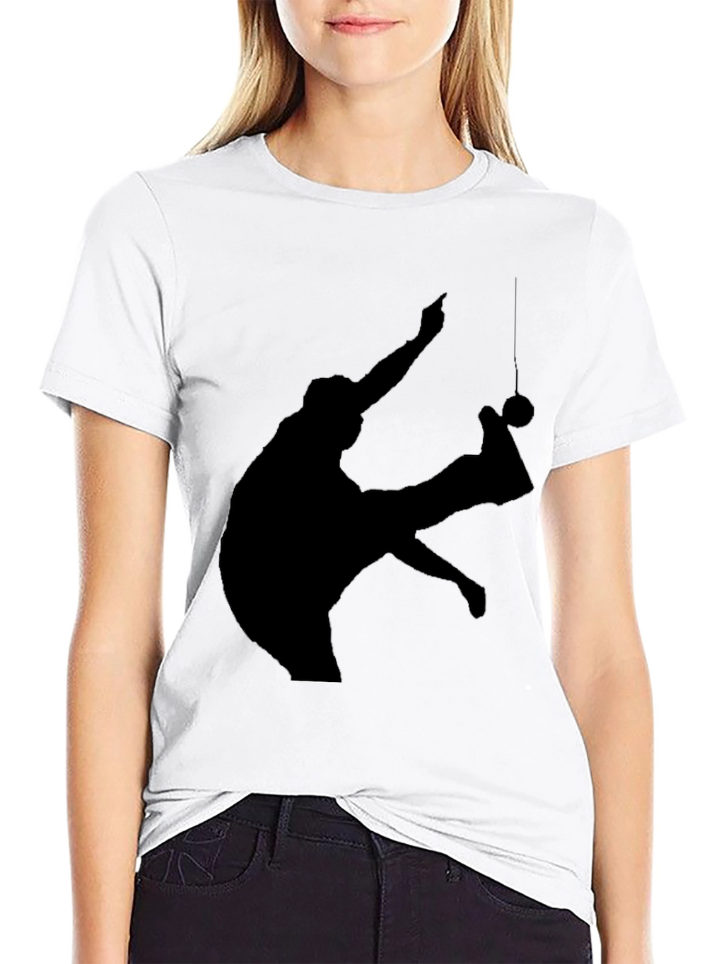 Retro Silhouette Graphic T-Shirt - Black