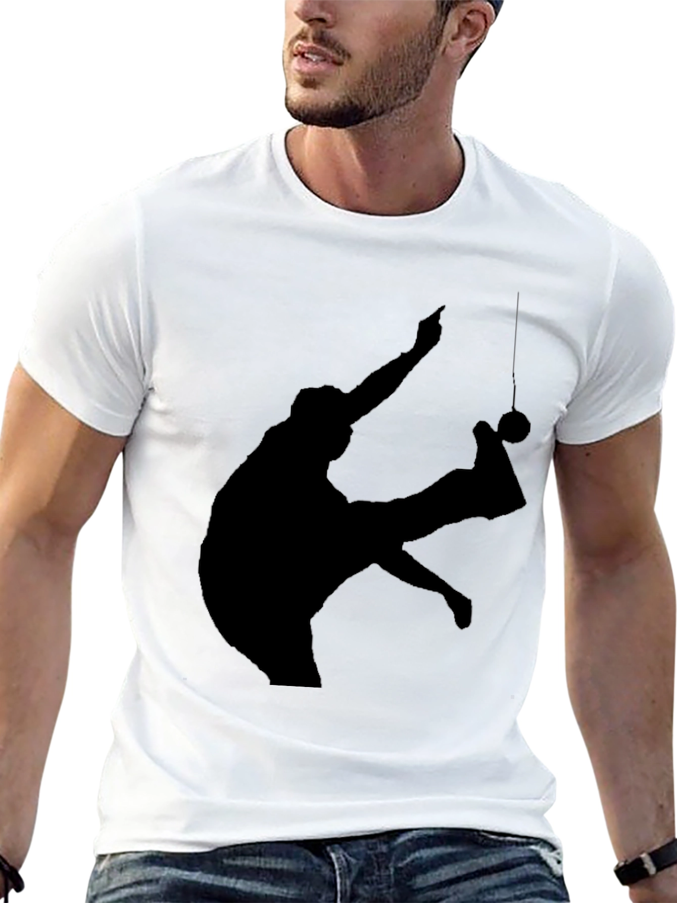 Retro Silhouette Graphic T-Shirt - Black