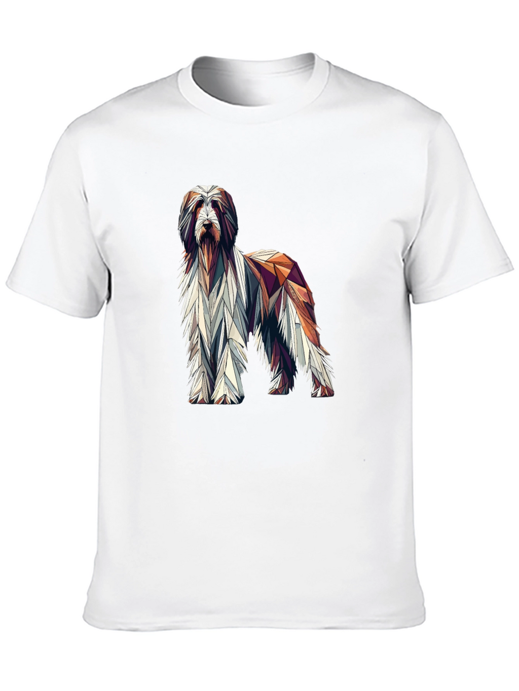 Geometric Dog Graphic Black T-Shirt