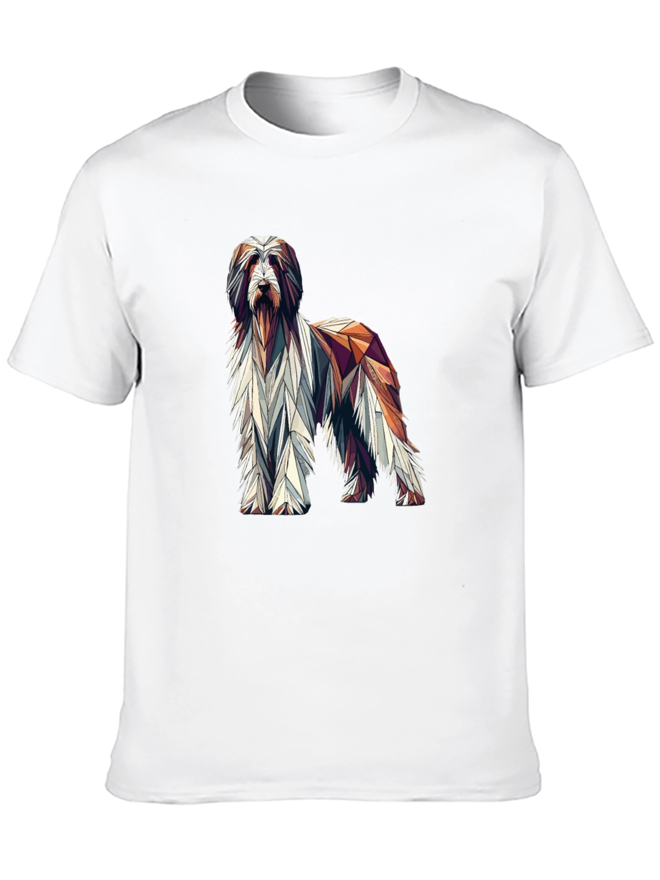 Geometric Dog Graphic Black T-Shirt