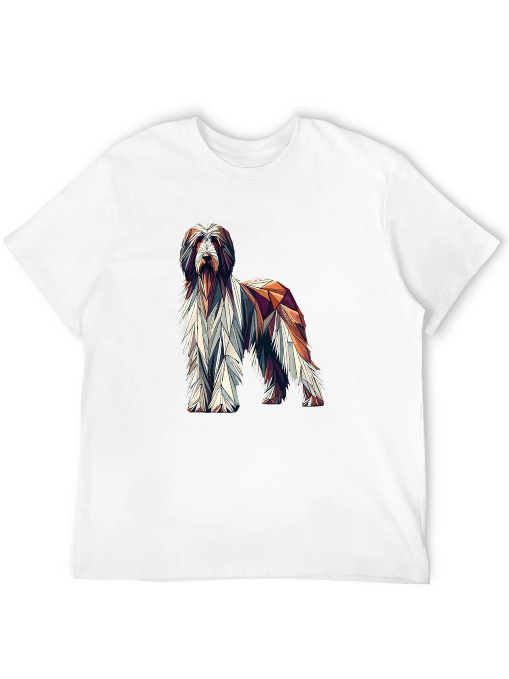 Geometric Dog Graphic Black T-Shirt